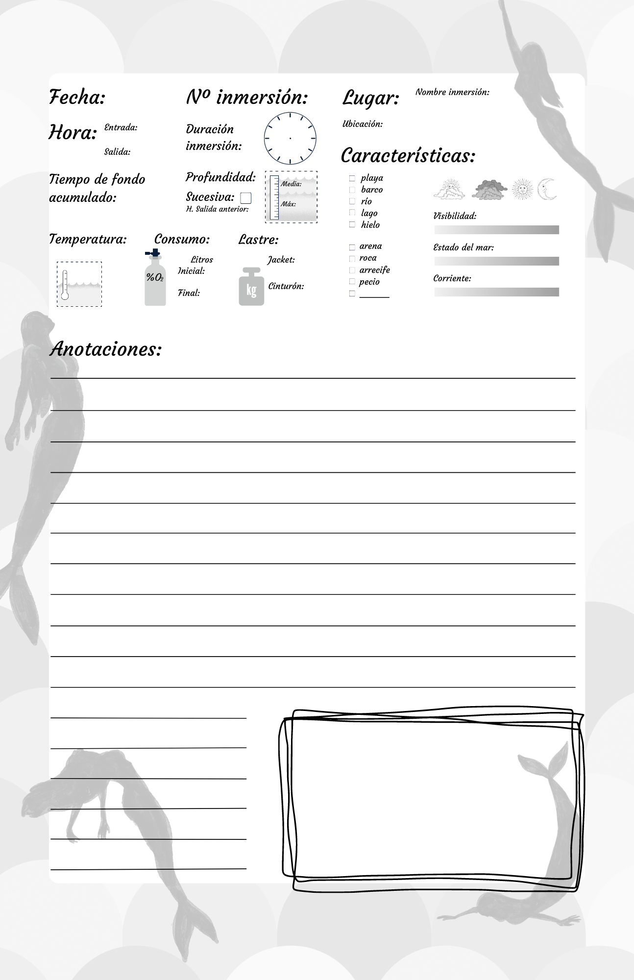 Logbook buceo - escamas