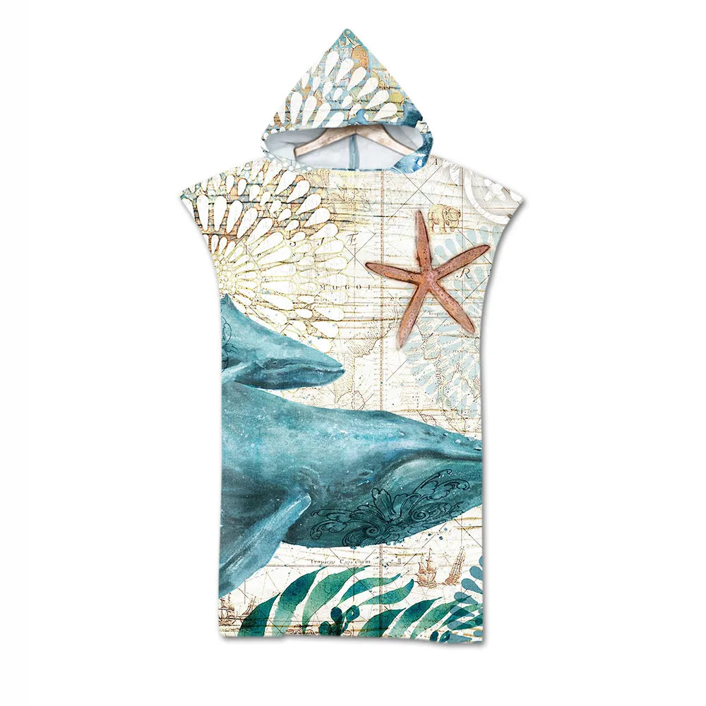 Toalla poncho de microfibra