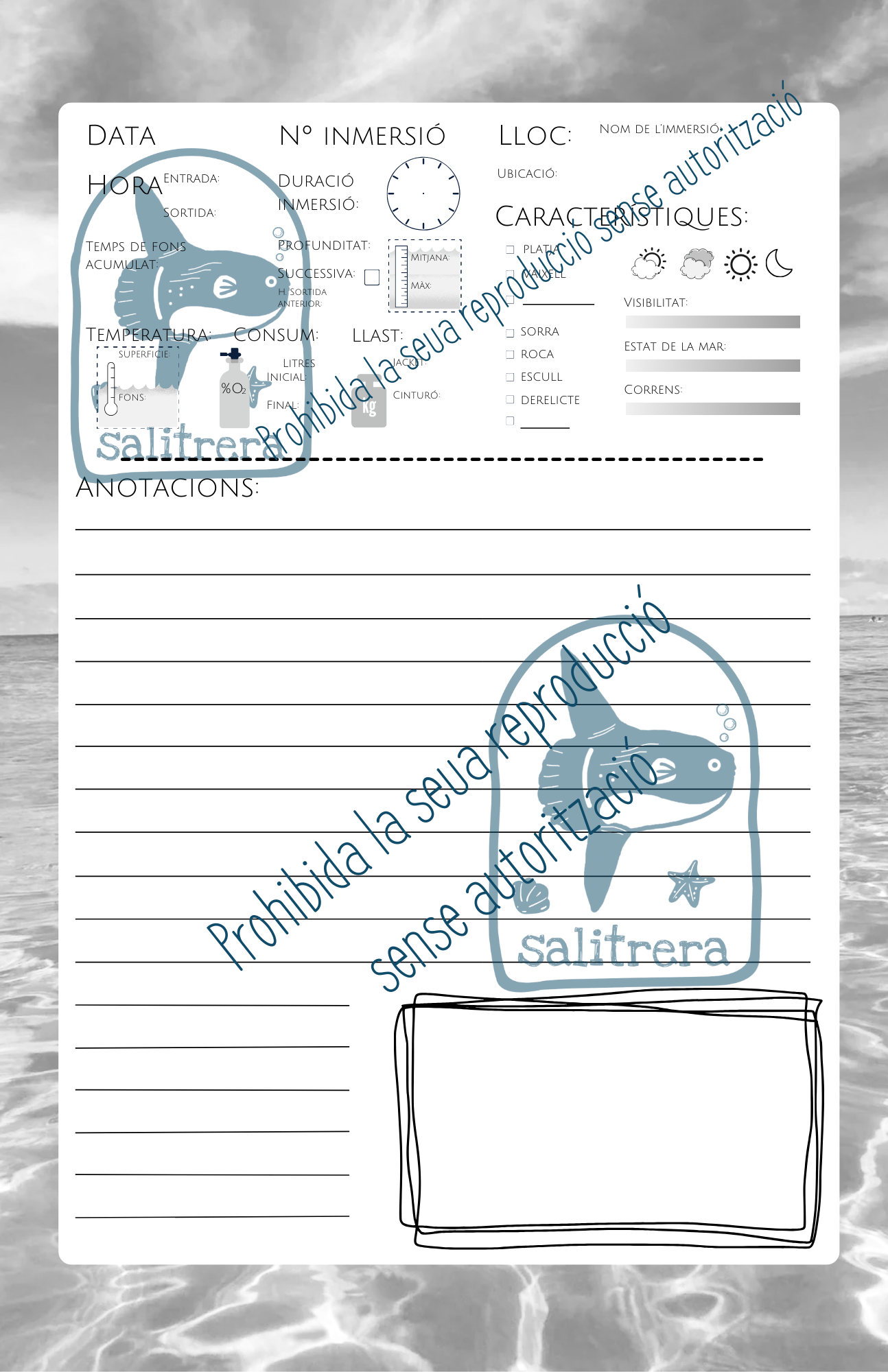 Logbook buceo - bandera
