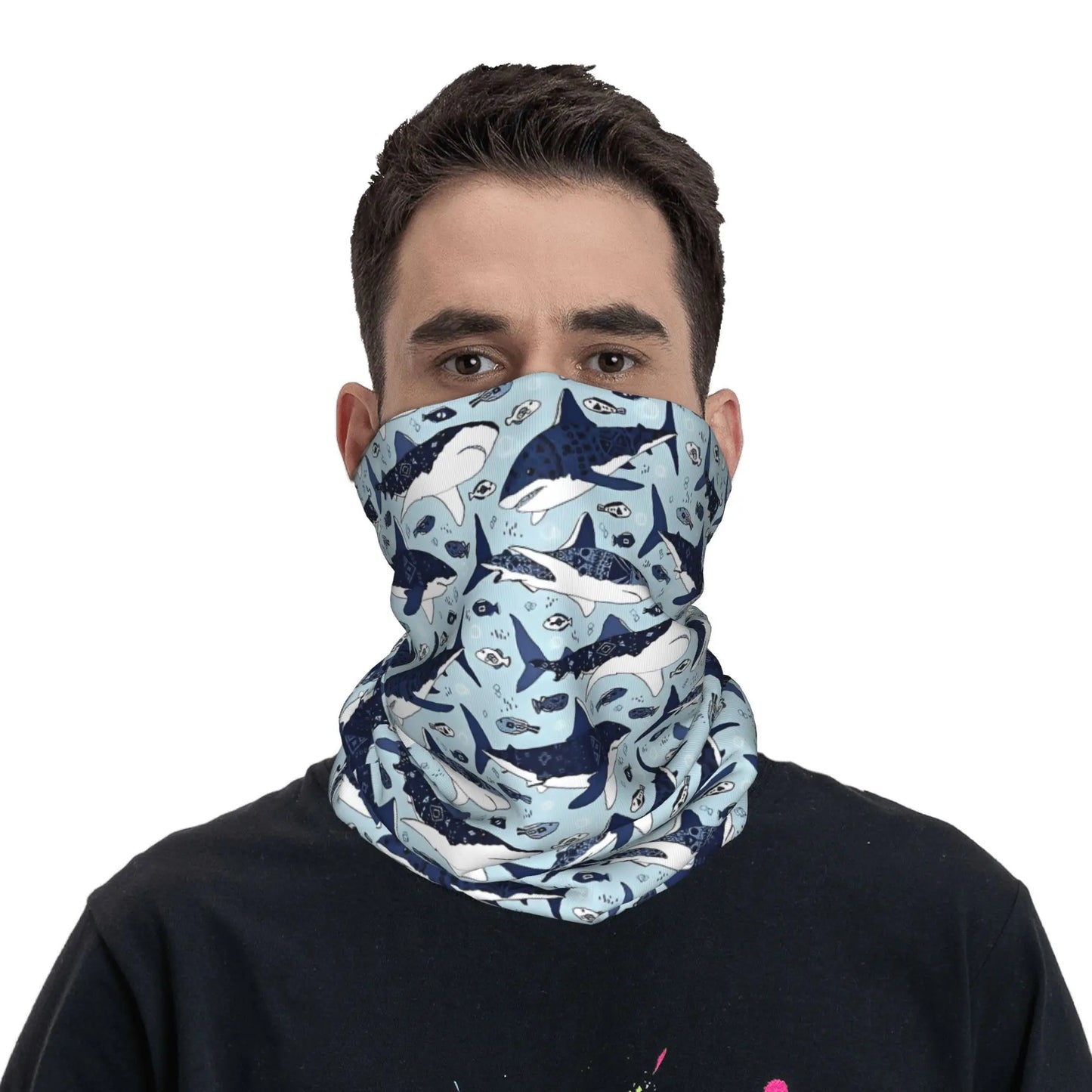 Bandana multiusos tiburones | Cuello calentito, pelo controlado y estilo salado