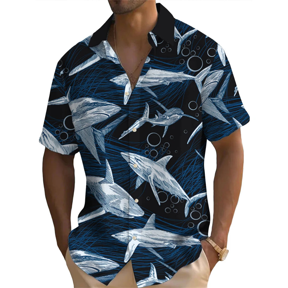 Camisa hawaiana - tiburones