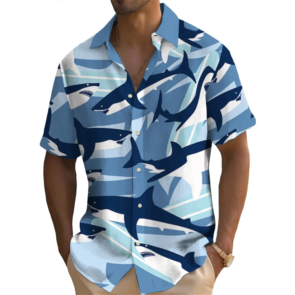 Camisa hawaiana - tiburones