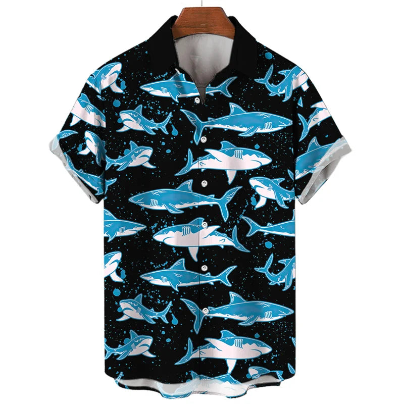 Camisa hawaiana - tiburones