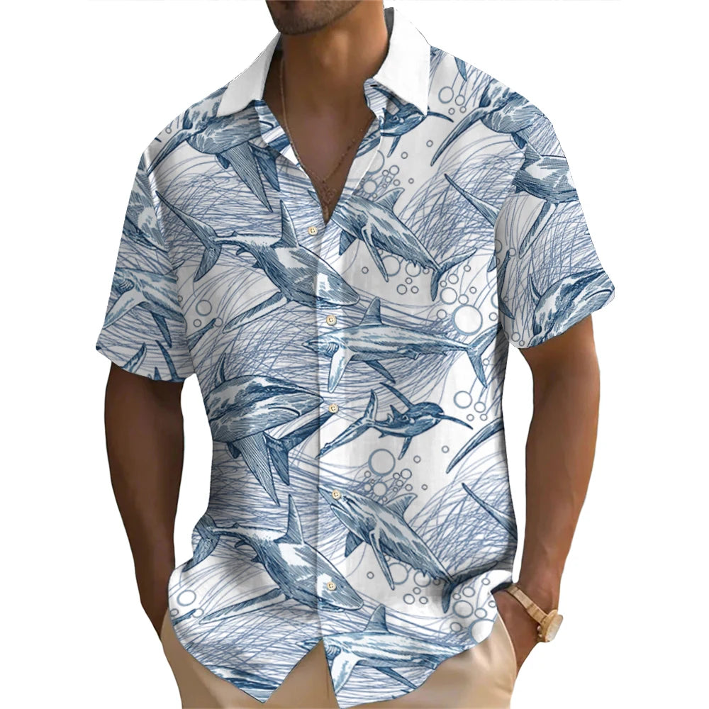 Camisa hawaiana - tiburones