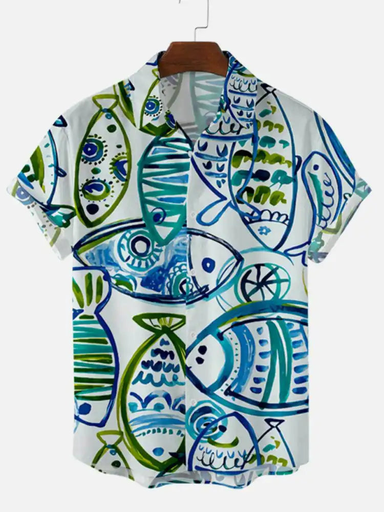 Camisa hawaiana - peces