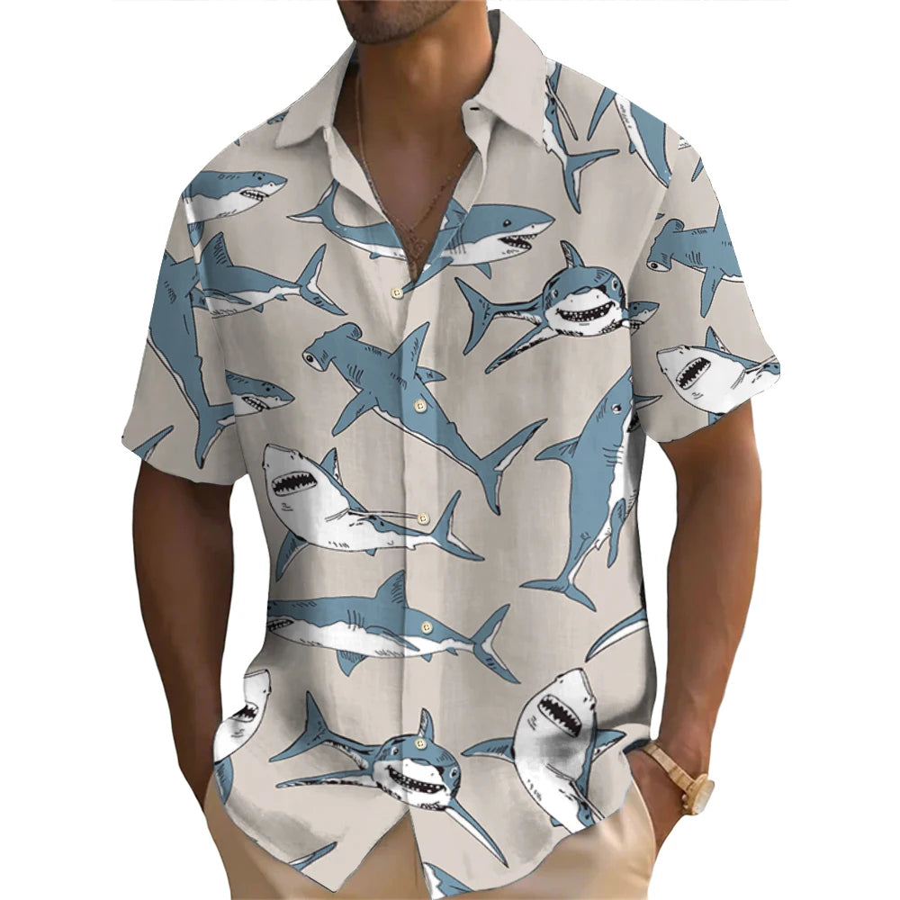 Camisa hawaiana - tiburones