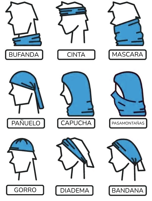Bandana multiusos tiburones | Cuello calentito, pelo controlado y estilo salado