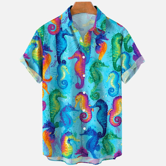 Camisa hawaiana - caballitos