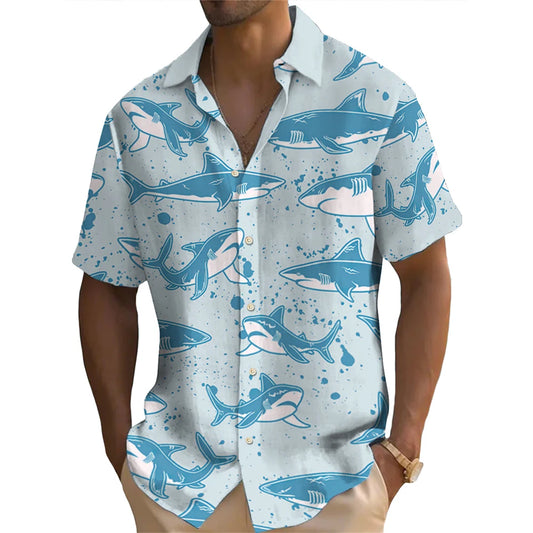 Camisa hawaiana - tiburones