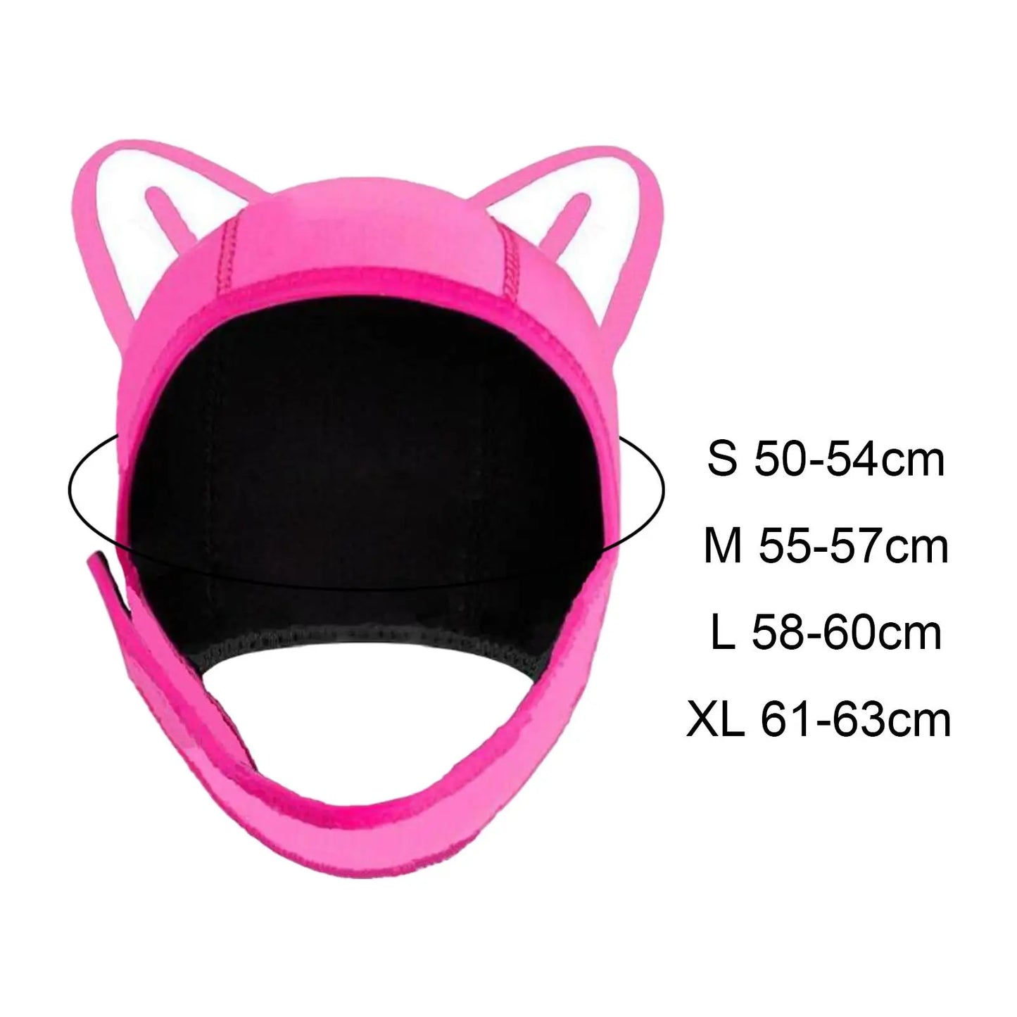 Capucha de neopreno gato rosa