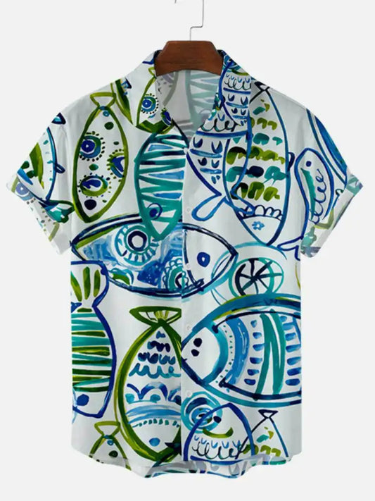 Camisa hawaiana - peces